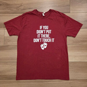 Women's Circle Clothing Maroon White Graphic Short Sleeve Tee XL